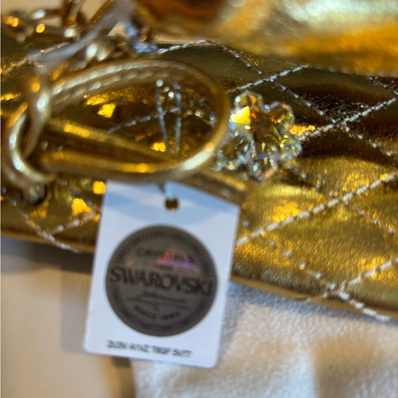 NWT Luxtrada 18K Gold plated metallic leather Women's Sandals refined elegance - Picture 4 of 16